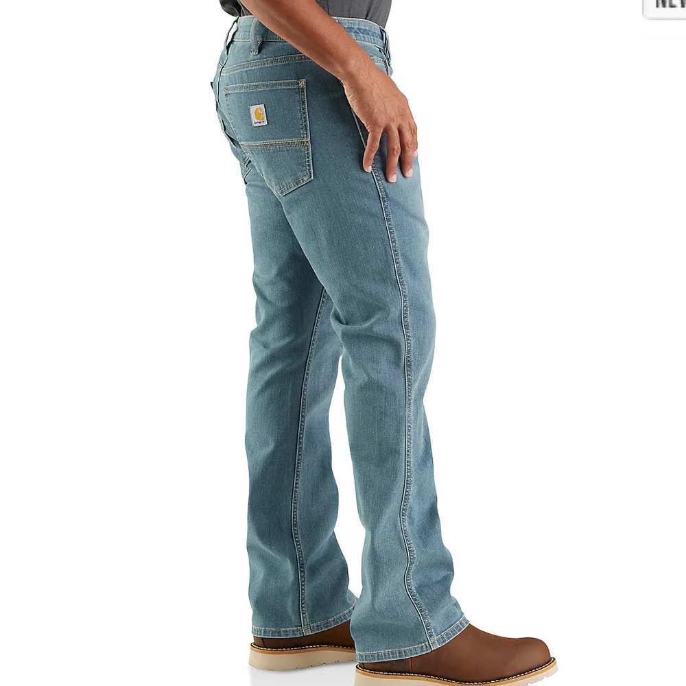 CARHARTT | BD6570M-M MEN’S RUGGED FLEX® SLIM FIT LOW RISE 5 Pocket BOOTCUT JEAN - Picture 3 of 7